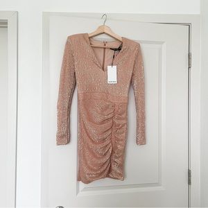 LAVISH ALICE • pleated micro sequin mini dress